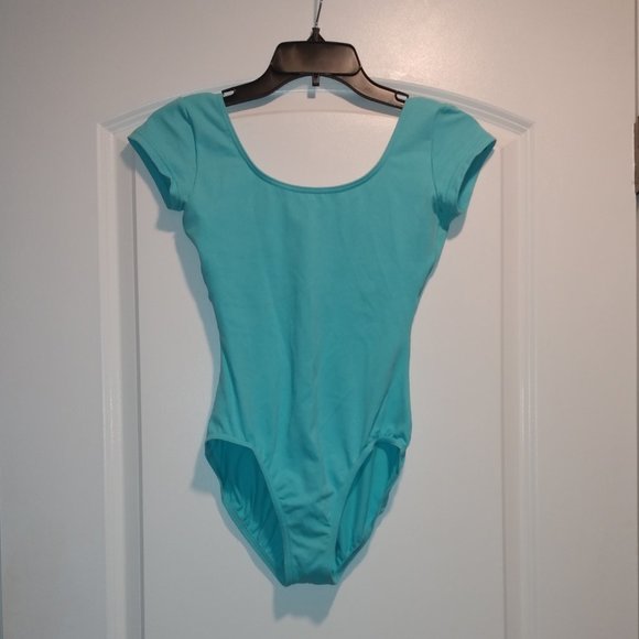 Bloch Tops - Turquoise Cap Sleeve Dance Leotard